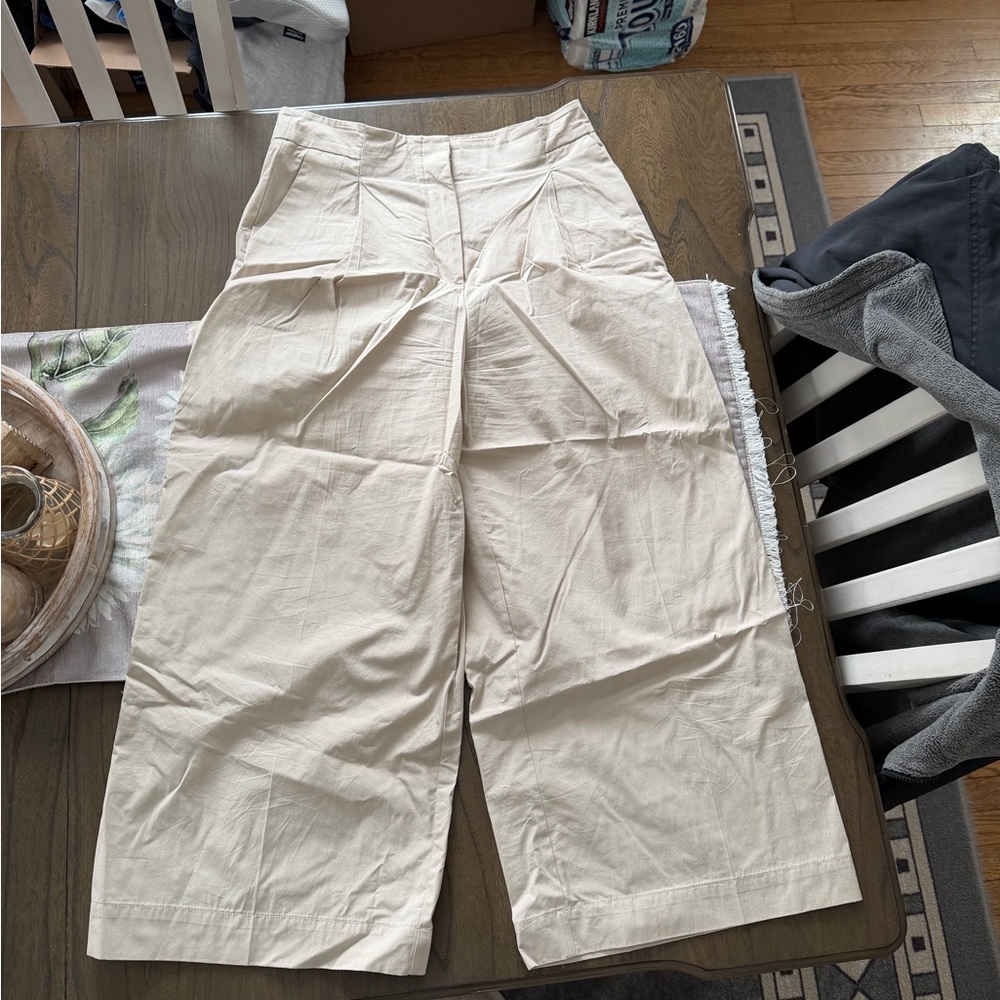 Mango Beige wide leg Trousers 6